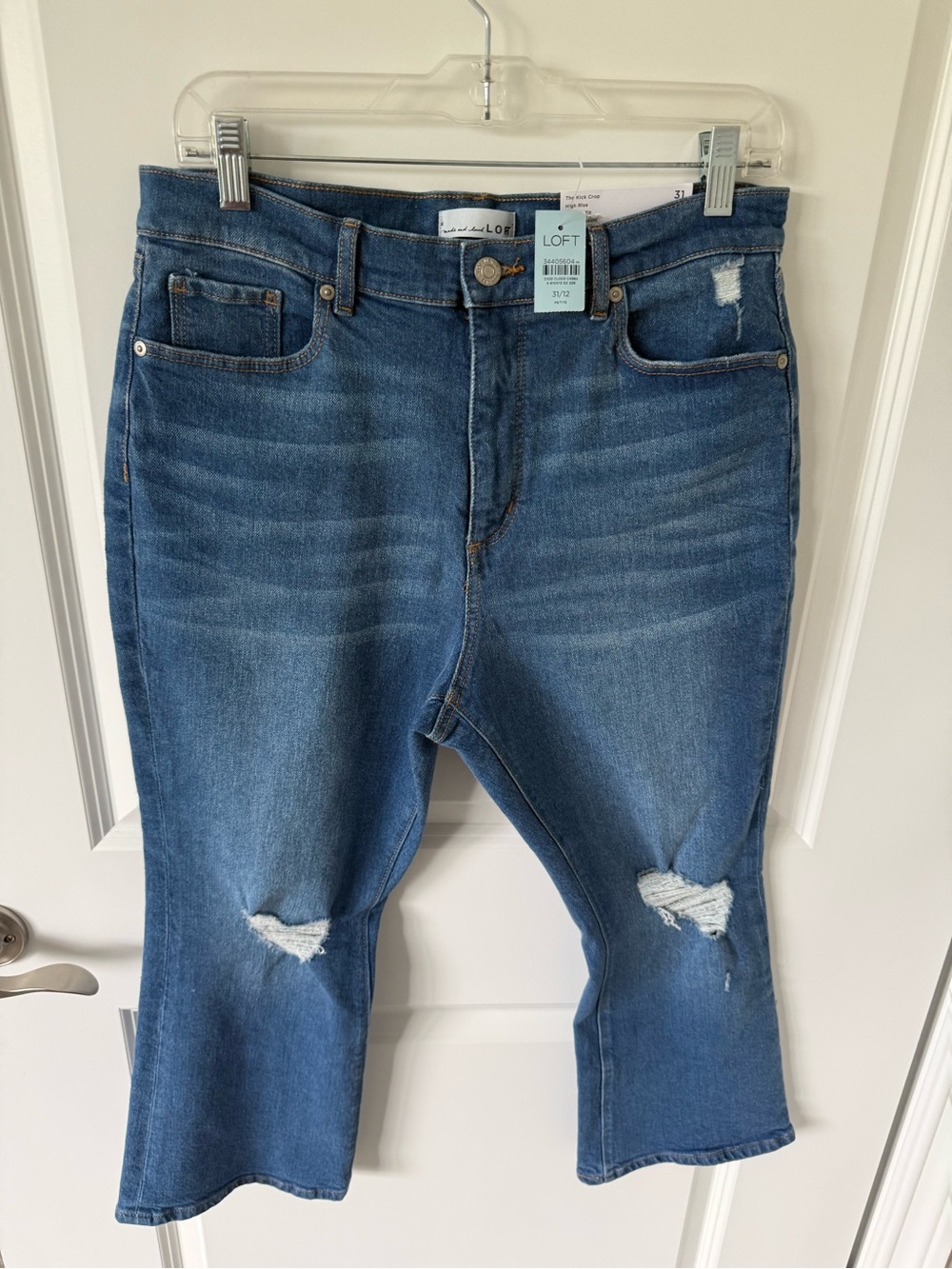 Loft High Rise Kick Crop Jeans NEW
